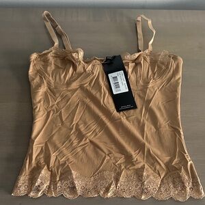 Lioness Beige Lace Trim Camisole